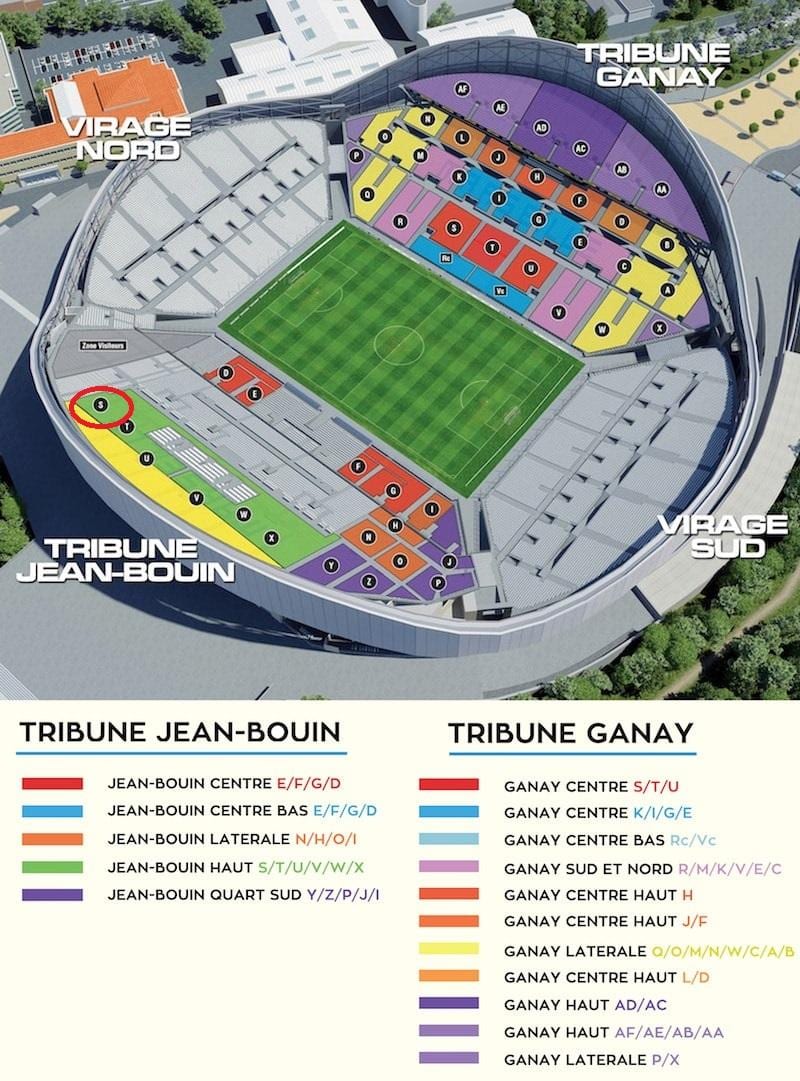 stade velodrome 좌석 배치도