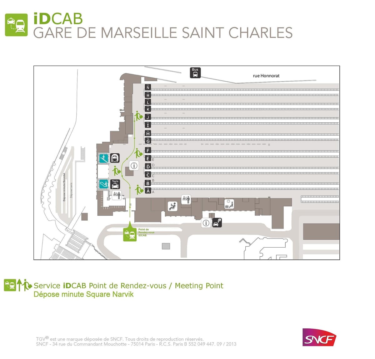 지도 Marseille st charles train station